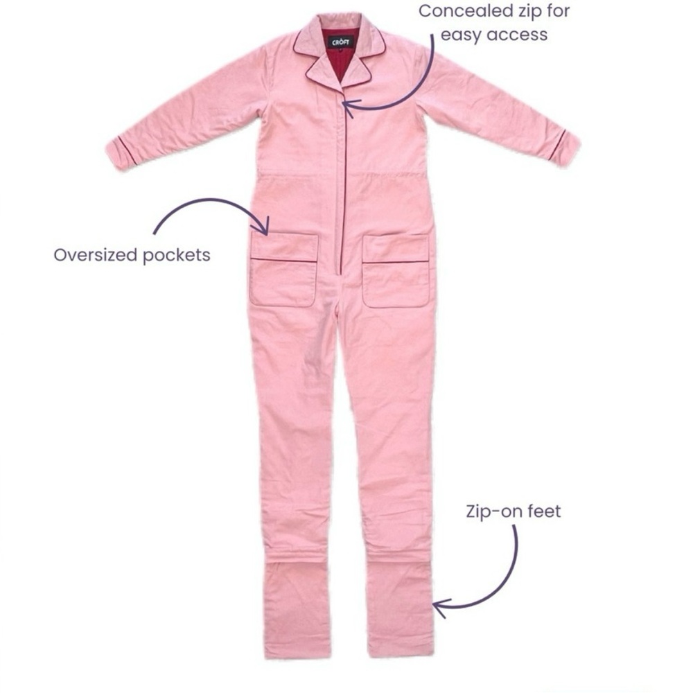 Women’s size large new in bag pink Croft coveralls
